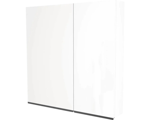 Spiegelschrank Devo Viva 2.0 links BxHxT 70x85x15 cm premium white supermatt Weißer Badezimmerschrank mit zwei Türen