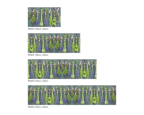 Dekofolie mit Kräutermotiven in verschiedenen Größen
