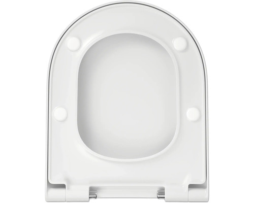 Weißer Toilettensitz aus Kunststoff