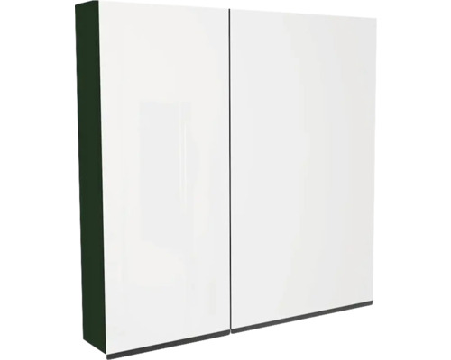 Spiegelschrank Devo Viva 2.0 rechts BxHxT 85x85x15 cm conifer green supermatt Weißer Spiegelschrank mit zwei Türen für das Badezimmer