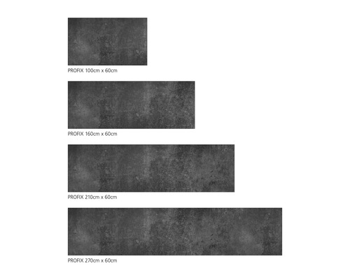 Profix Fliesen in verschiedenen Größen: 100 cm x 60 cm, 160 cm x 60 cm, 210 cm x 60 cm, 270 cm x 60 cm