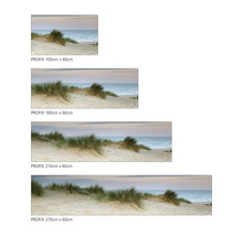 Verschiedene Größen von Wandbildern mit Dünenlandschaft und Meer