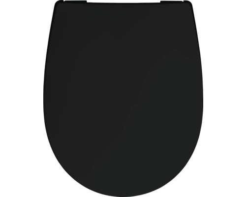 REIKA WC-Sitz Mino schwarz matt Scharniere Edelstahl Messing mit Absenkautomatik und Quick&Clean