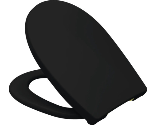 Schwarzer Toilettensitz aus Duroplast