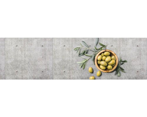 Küchenrückwand mySpotti Profix Olive & Concrete 210 x 60 cm PX-21060-1506-HB