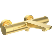 Goldene Badarmatur zur Wandmontage