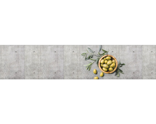 Küchenrückwand mySpotti Profix Olive & Concrete 270 x 60 cm PX-27060-1506-HB