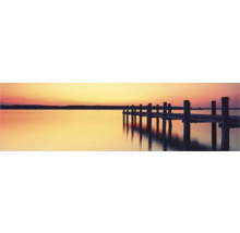 Seebrücke bei Sonnenaufgang