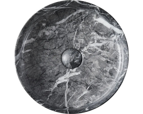 Rundes Aufsatzwaschbecken aus Marmor