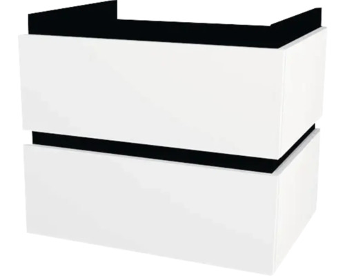 Waschtischunterschrank mit 2 Schubladen Devo Viva 2.0 BxHxT 59x51x44 cm premium white matt