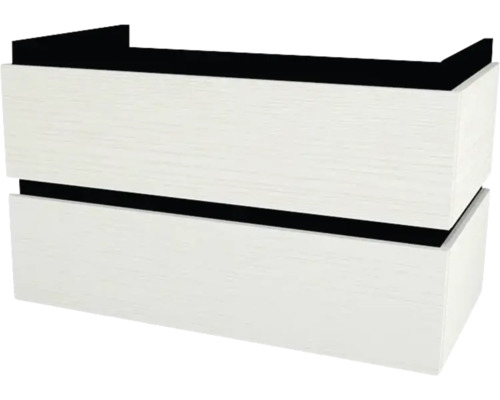 Waschtischunterschrank mit 2 Schubladen Devo Viva 2.0 BxHxT 84x51x44 cm strukture white Holzdekor