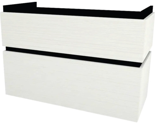 Waschtischunterschrank mit 2 Schubladen Devo Viva 2.0 BxHxT 97x51x44 cm strukture white Holzdekor