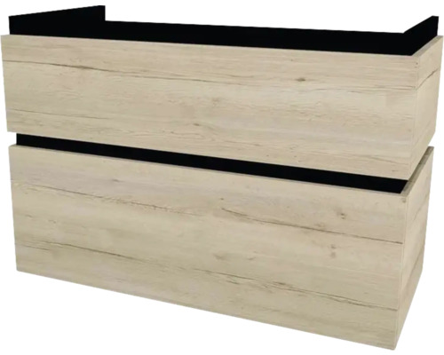 Waschtischunterschrank mit 2 Schubladen Devo Viva 2.0 BxHxT 97x51x44 cm oak halifax white