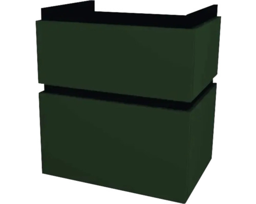 Waschtischunterschrank mit 2 Schubladen Devo Viva 2.0 BxHxT 59x66x44 cm conifer green supermatt