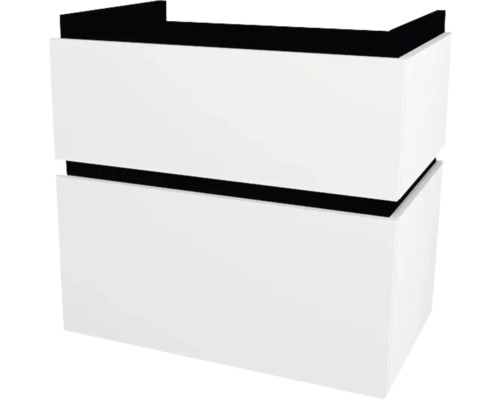 Waschtischunterschrank mit 2 Schubladen Devo Viva 2.0 BxHxT 69x66x44 cm premium white matt