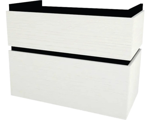 Waschtischunterschrank mit 2 Schubladen Devo Viva 2.0 BxHxT 84x66x44 cm strukture white Holzdekor