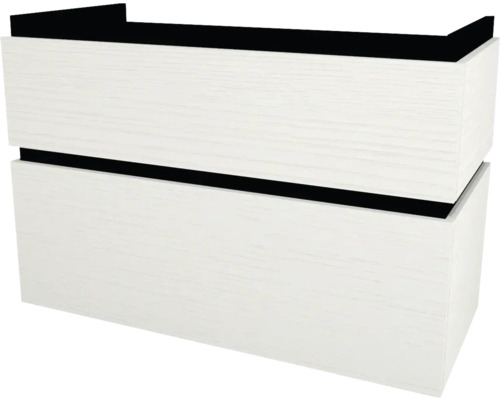 Waschtischunterschrank mit 2 Schubladen Devo Viva 2.0 BxHxT 97x66x44 cm strukture white Holzdekor