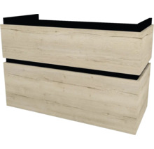 Waschtischunterschrank mit 2 Schubladen Devo Viva 2.0 BxHxT 97x66x44 cm oak halifax white