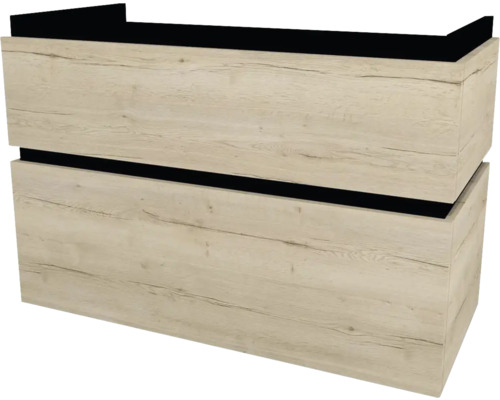 Waschtischunterschrank mit 2 Schubladen Devo Viva 2.0 BxHxT 97x66x44 cm oak halifax white