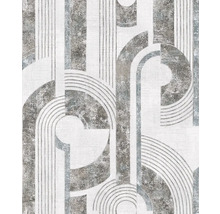 Tapete mit geometrischem Muster aus Kreisen und Linien