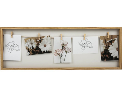 Fotowand-Girlande Mit Klammern – 6 Schnüre, 20 Holzclips, 5 Holzherzen, Persönliche Wanddekoration Für Fotos & Erinnerungen