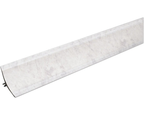 Wandabschlussleiste WAP 23 Marmor weißgrau F092 Länge: 635 mm Sockelleiste mit Marmoroptik