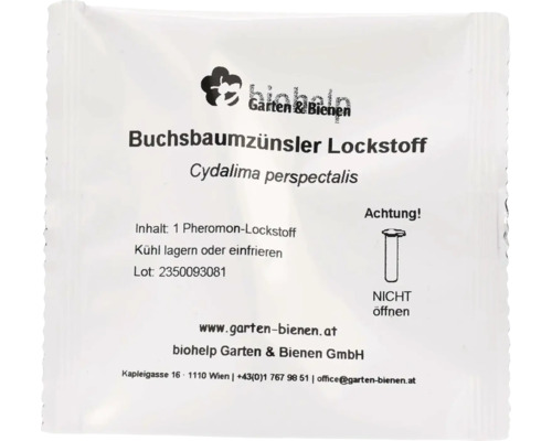 Pheromon Lockstoff Buchsbaumzünsler für Trichterfalle Verpackung Buchsbaumzünsler Lockstoff