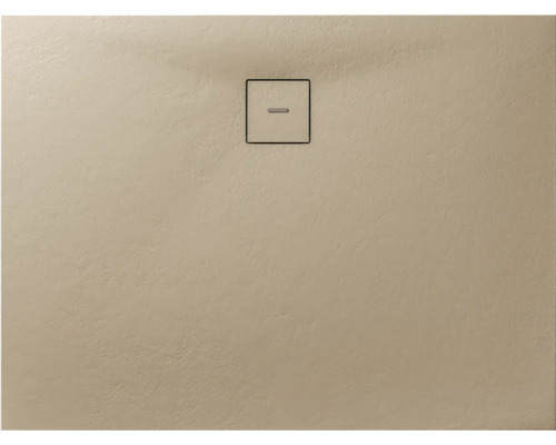 Duschwanne Mineralguss BREUER Modern Line Steinoptik Sandstein 100 x 120 cm Duschelement aus Mineralguss mit quadratischem Ablauf