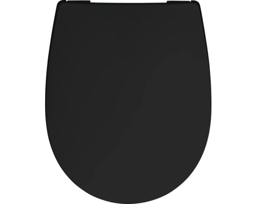 REIKA WC-Sitz Mino schwarz matt Scharniere Edelstahl schwarz mit Absenkautomatik und Quick&Clean-0