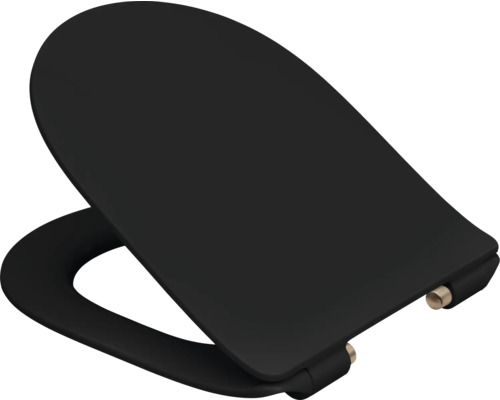 Schwarzer WC-Sitz aus Sanitärkeramik
