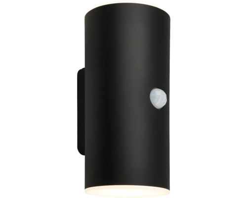 LED AKKU Sensor Außenwandleuchte up/down 2x 3W 700 lm 3000 K Lima schwarz USB-C Aufladung Schwarze Außenwandleuchte mit Bewegungsmelder