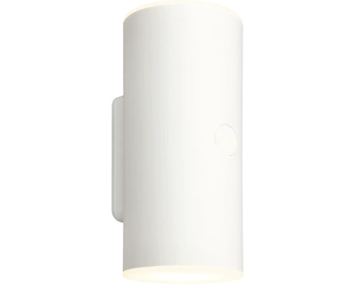 LED Akku Außenwandleuchte mit Touchdimmer 2x3W 700 lm 3000 K 15,5x Ø 7 cm Lima weiß/matt Weiße zylindrische Wandleuchte