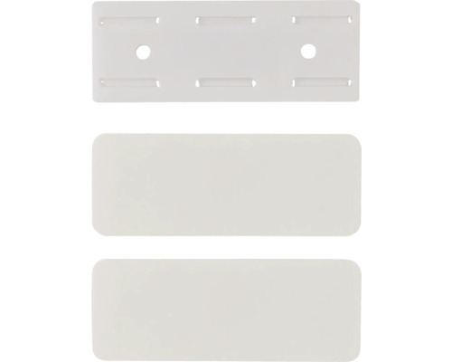 Wandhalter selbstklebend weiß 2 Stück zum Beispiel für Tischsteckdosen Abdeckplatten-Set aus Kunststoff