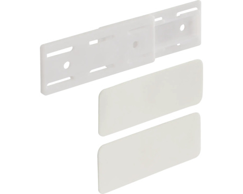 Kunststoff-Befestigung für Jalousien mit zwei Abdeckplatten