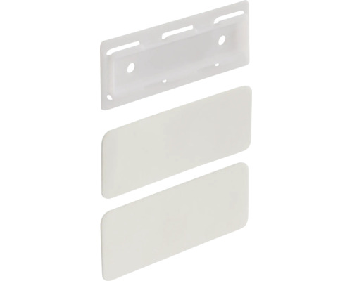 Kunststoffhalterung mit zwei Abdeckplatten