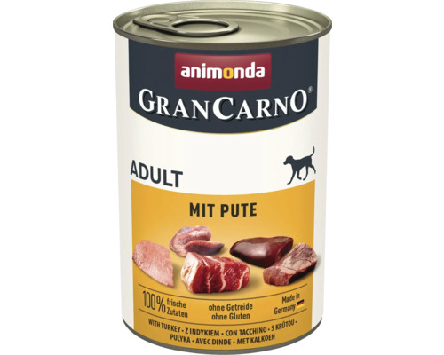 Hundefutter nass animonda Gran Carno Adult mit Pute 400 g