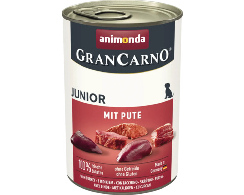 Hundefutter nass animonda Gran Carno Junior mit Pute 400 g