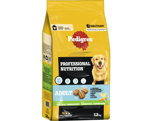 Hundefutter trocken Pedigree Proffessional Nutrition Adult Geflügel und Gemüse 12 kg