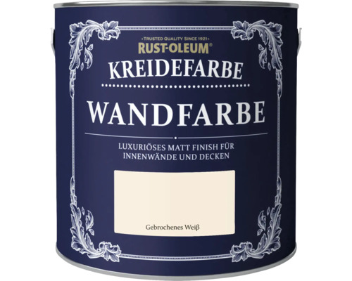 Rust-Oleum® Chalky Finish Wandfarbe antik weiß 2,5 l Farbeimer mit Kreidefarbe Wandfarbe in Gebrochenes Weiss von Rust-Oleum