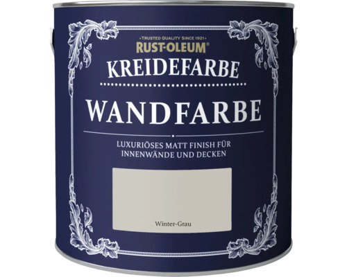 Rust-Oleum® Chalky Finish Wandfarbe hellgrau 2,5 l Rust-Oleum Kreidefarbe Wandfarbe in Wintergrau Dose