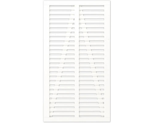 Fensterladen aus Holz mit Lamellen