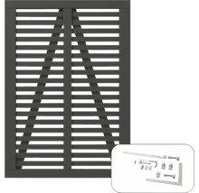 Sichtschutzelement mit Beschlägen zur Gartengestaltung