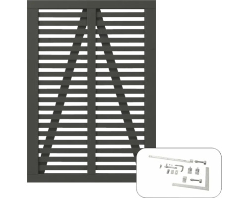 Sichtschutzelement mit Beschlägen zur Gartengestaltung