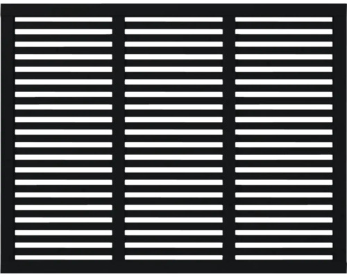 Hauptelement PLUS Harmoni 180 x 140 cm RAL 9005 schwarz Sichtschutzzaun-Element mit horizontalen Lamellen
