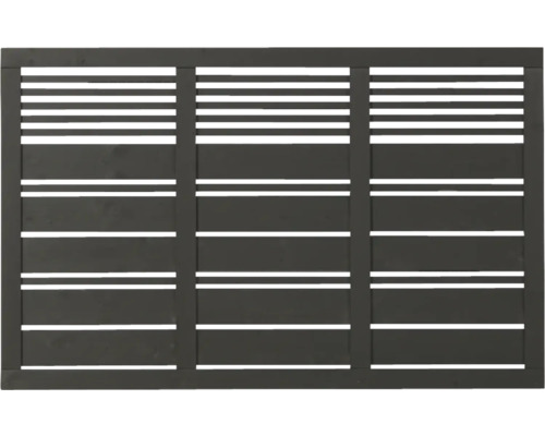 Holzzaun-Element mit horizontalen Lamellen für Garten und Grundstück
