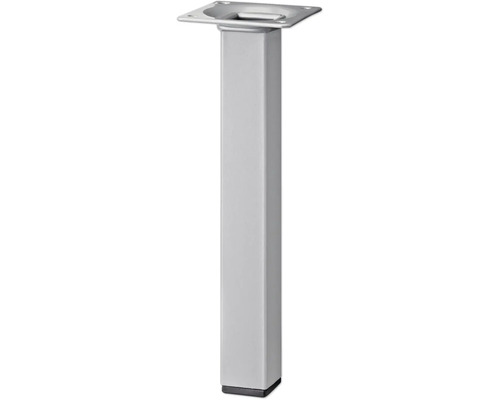 Tarrox Tischbein vierkant 25 x 25 x 300 mm, silber Möbelfuß aus Metall
