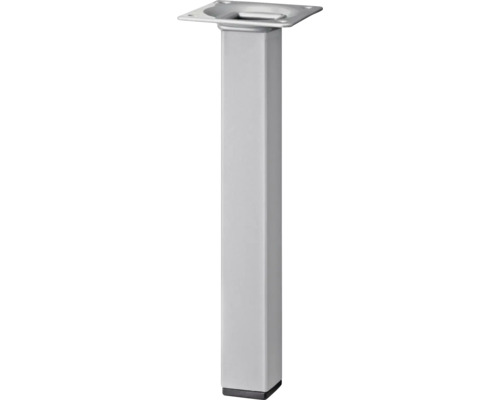 Tarrox Tischbein vierkant 25 x 25 x 200 mm, silber Möbelfuß aus Metall