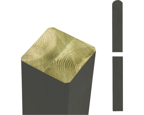 Holzpfosten mit abgerundeten Kanten
