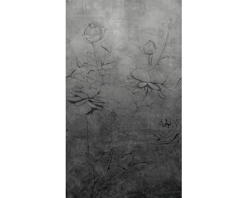 Fototapete Vlies 81602 Jackie Floral grau 3-tlg. 159 x 270 cm