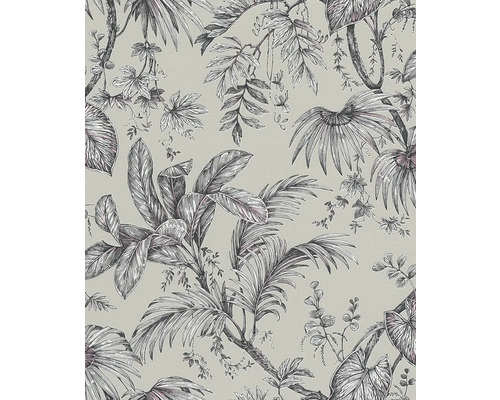 Vliestapete 82338 Jackie Dschungelblätter beige Tapete mit tropischem Pflanzenmuster